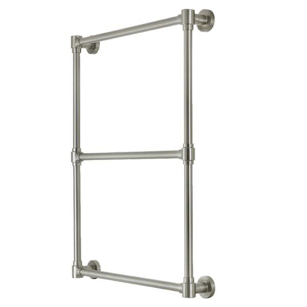 Kingston Brass 24" x 32" Wall Mount Towel Rack, Brushed Nickel DTM322438 - main
